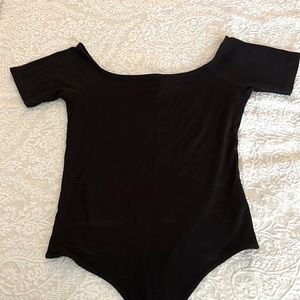 ASOS Black short sleeve, scoop neck body suit